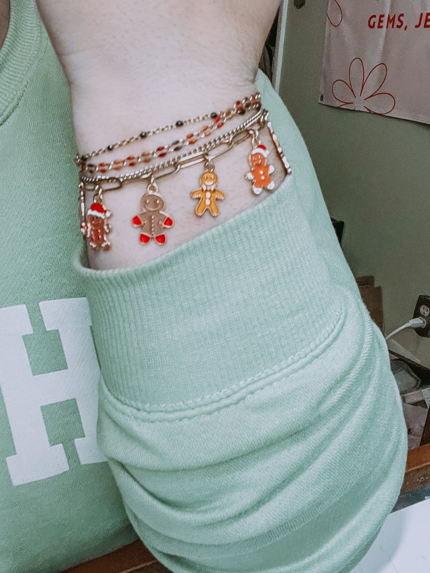 Gingerbread Charm Bracelet