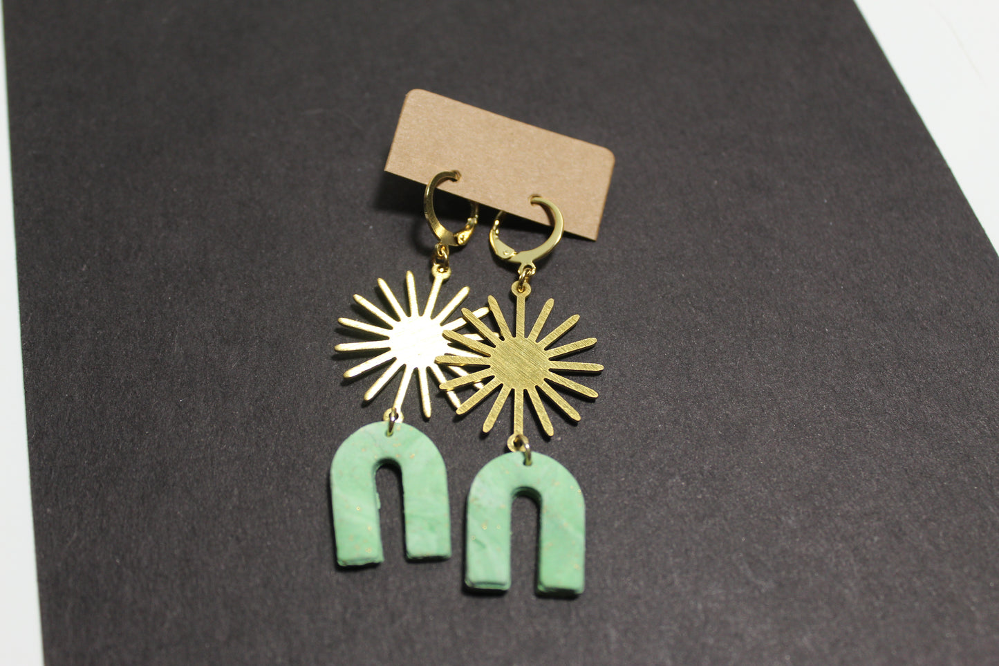 Polymer Clay Earrings / Sun / Arch