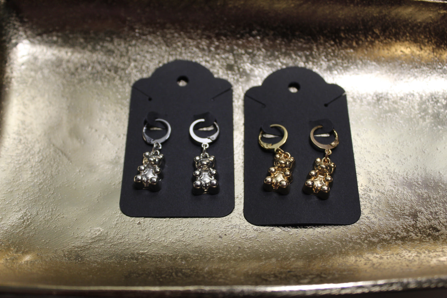 Gummy Bear Silver/Gold Huggies