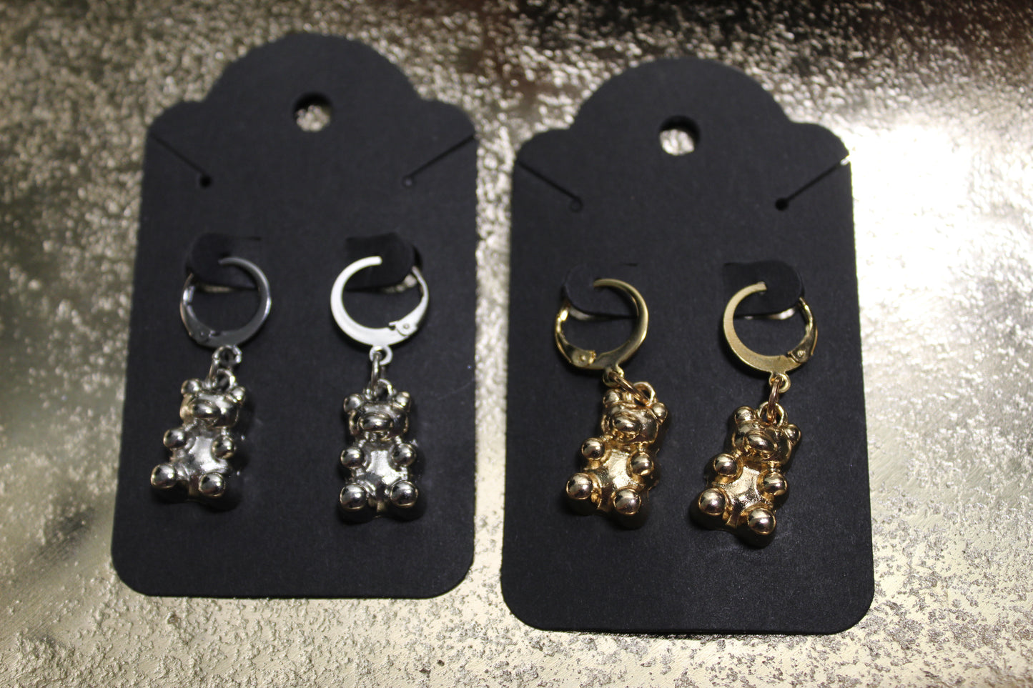 Gummy Bear Silver/Gold Huggies